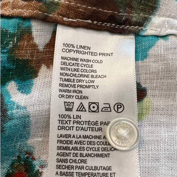 Tommy Bahama Women's Linen Shirt in Multicolored Floral Print Size Small - Picture 5 of 5